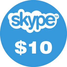 Skype credit transfer 10 USD📶