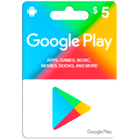 Google Play Gift Card $5 USD