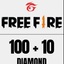 Free Fire 1$ (100 +10) Diamonds instant top u