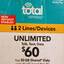 Total wireless prepaid phone card 60 usd