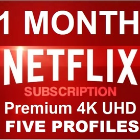 NETFLIX   4k 5 PROFILES 1 MONTH