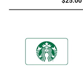 Starbucks gift card $25