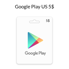 Google play gift card 5 USD