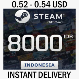 🇮🇩8000 IDR STEAM GIFT CARD-INSTANT DELIVERY