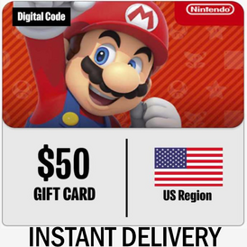 $50 USD NINTENDO ESHOP (USA) STOCKABLE