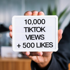 10,000 Tiktok Video Views + 500 likes