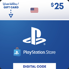 25$ PSN USA Playstation Network Stockable