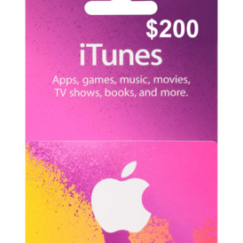 Itunes gift cards 200$ (USA)