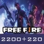 Free fire 2200 + 220 Global pin