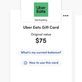 Uber eats gift card