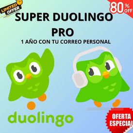 Duolingo plus 1 Año con tu correo