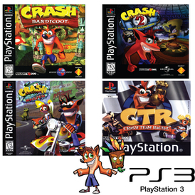 Crash Bandicoot PS3 Digital 4 games Play 3