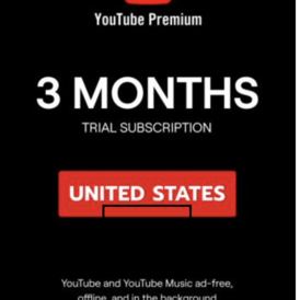 Youtube Premium 3 months Trial - USA