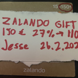 Zalando 150€ GIFT CARD 27% DISCOUNT