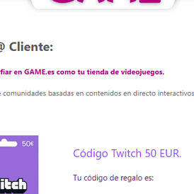 Twitch giftcard 50 eur