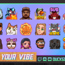 I will create snazzy twitch, kick emotes in 2