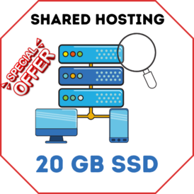 Shared Hosting 20 GB SSD (1 year)