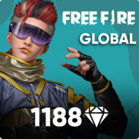 Free Fire 1080 + 108 Diamonds Pins